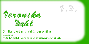 veronika wahl business card